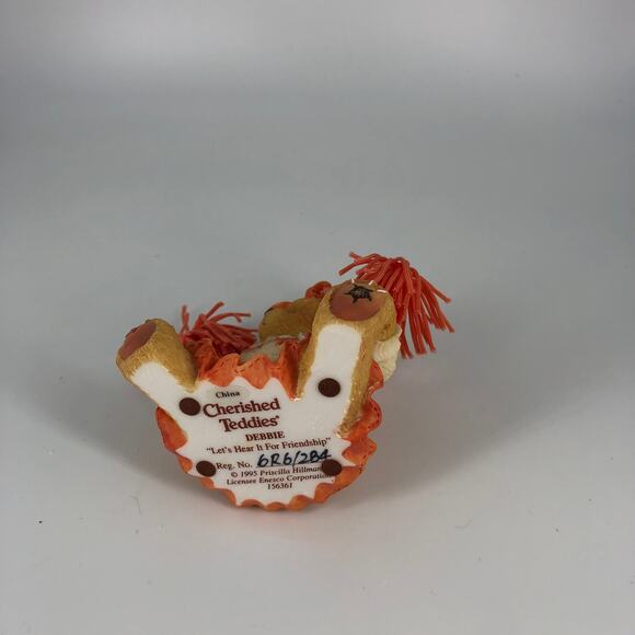 Cherished Teddies Let's Hear It For Friendship Debbie 1995 Collectible Enesco - Picture 5 of 5